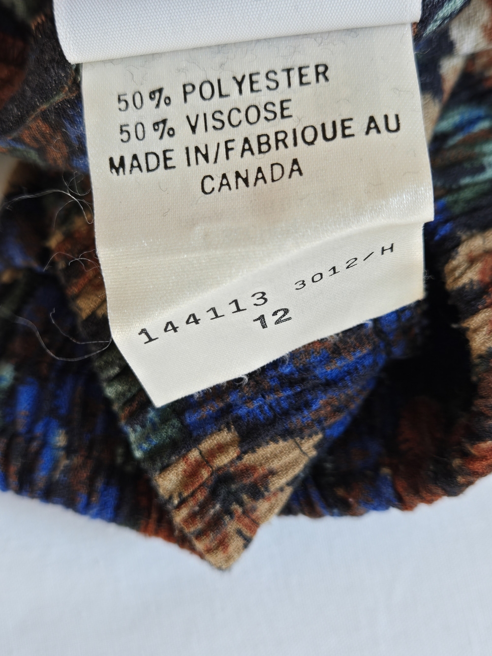 Vintage Women's Floral Pleated Skirt - Blue & Rust 1970s Mod - Picture 5 of 7